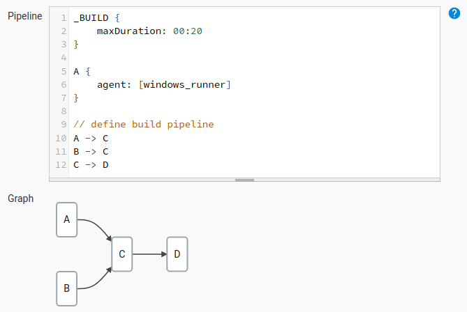 Definition of the DepBuilder build pipeline in the Jenkins user interface